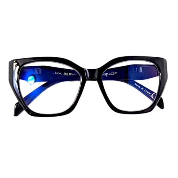 e-specs +2.50 Readers Blue Light Filtering Cheaters Black Eye Protection - Picture 1 of 11